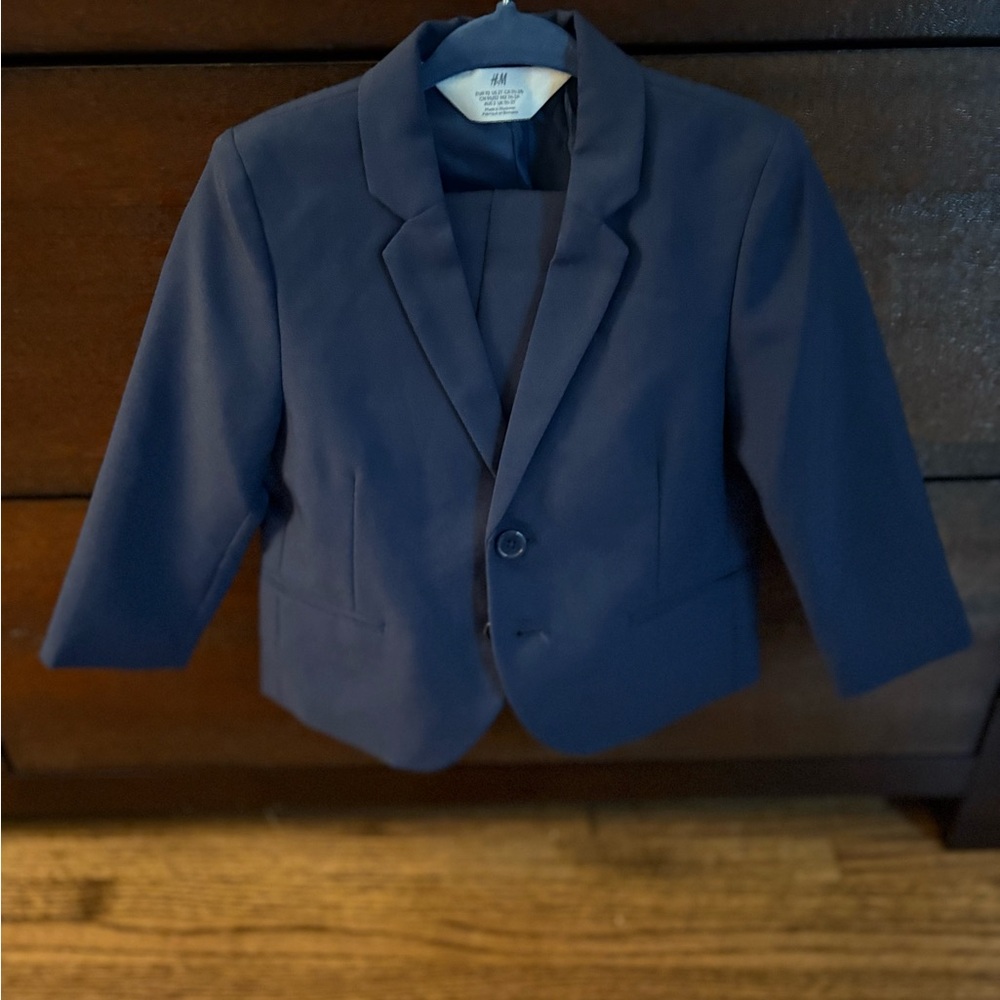 H&M Toddler Navy Blazer and Pant Set
